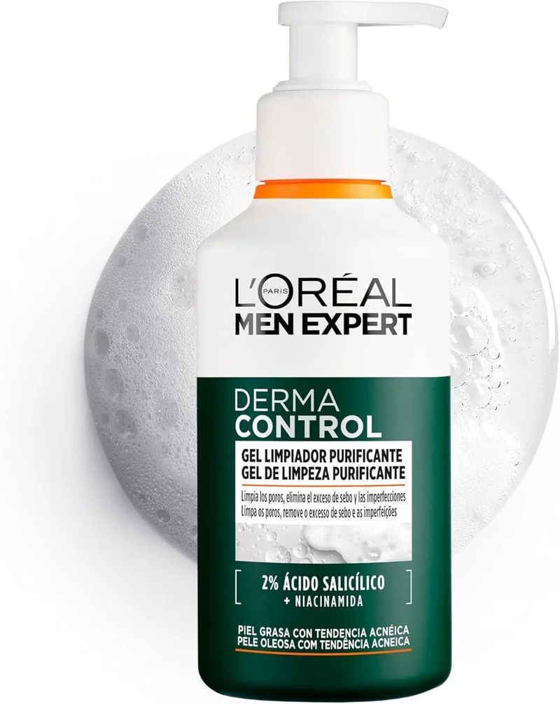 L'Oreal Men Expert ▫️ L'Oréal Paris Men Expert Derma Control Gel de Limpeza para Peles Gordas
