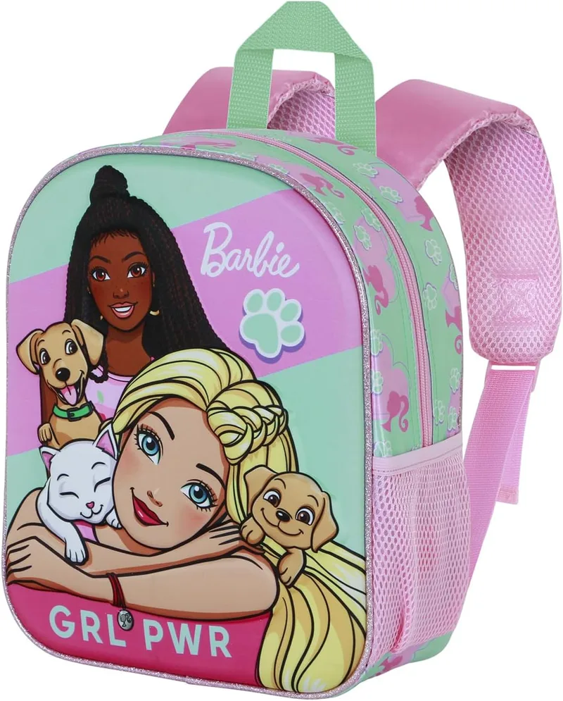 KARACTERMANIA ▫️ Barbie Pets - Mochila 3D Elite, Rosa, 25 x 30 cm, Capacidade 7 L