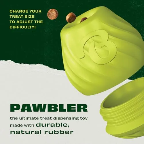 Benebone ▫️ Pawbler - Brinquedo interativo de borracha natural para cães com dispensador de guloseimas e ração, ideal para combater o tédio 3
