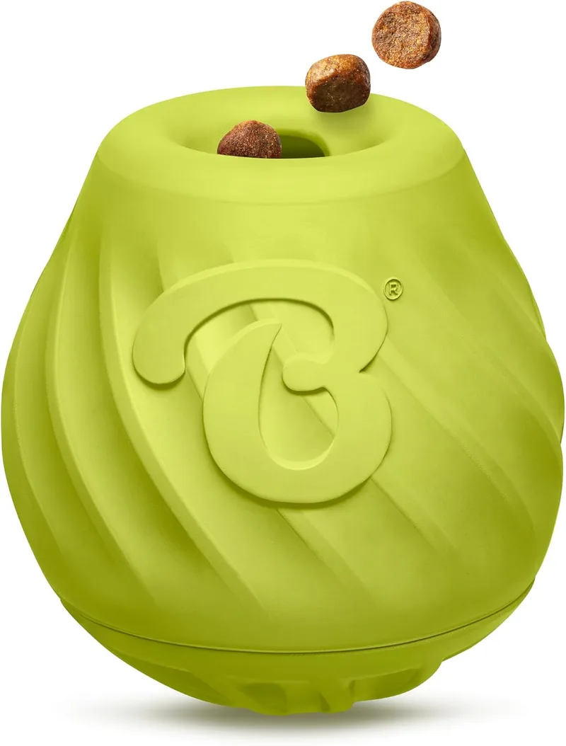 Benebone ▫️ Pawbler - Brinquedo interativo de borracha natural para cães com dispensador de guloseimas e ração, ideal para combater o tédio