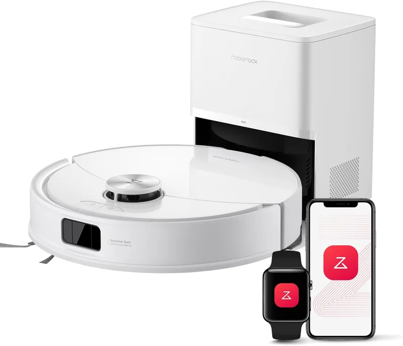 roborock ▫️ Q10 S5+ Robô aspirador e esfregão 2 em 1 com 10000 Pa, sistema anti-emaranhamento duplo, prevenção de obstáculos, auto-esvaziamento durante 7 semanas, navegação LiDAR PreciSense, controlo por aplicação, branco
