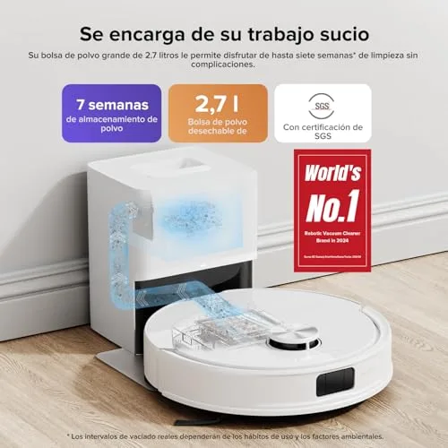 roborock ▫️ Conjunto Q10 S5+: Aspirador e esfregador de chão 2 em 1, 10 000 Pa, Branco 2