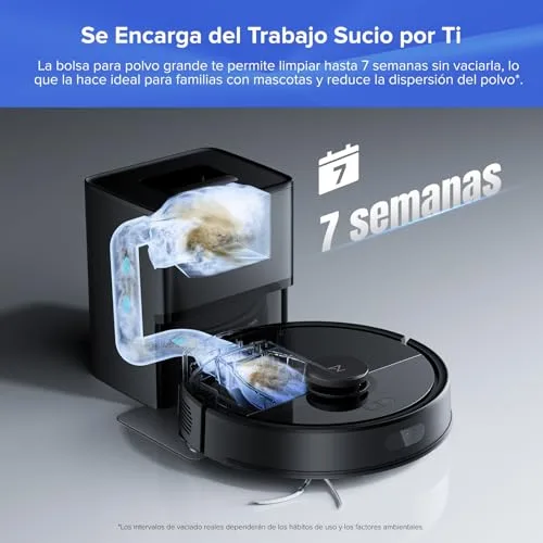 roborock ▫️ Q7L5+ Aspirador e esfregador robótico com sucção extrema de 8000 Pa, preto 2