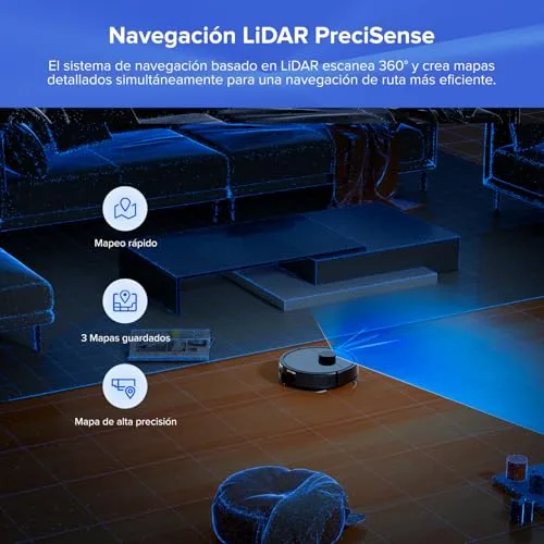 roborock ▫️ Q7L5+ Aspirador e esfregador robótico com sucção extrema de 8000 Pa, preto 3