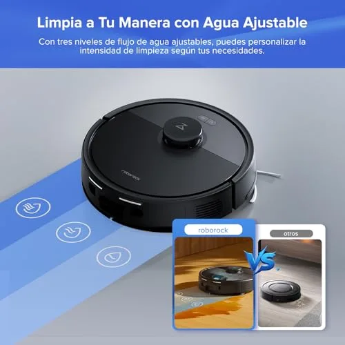 roborock ▫️ Q7L5+ Aspirador e esfregador robótico com sucção extrema de 8000 Pa, preto 4