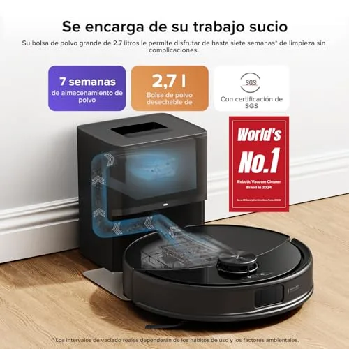 roborock ▫️ Q10 S5+ Aspirador e esfregador robótico 2 em 1, 10 000 Pa, Preto 2