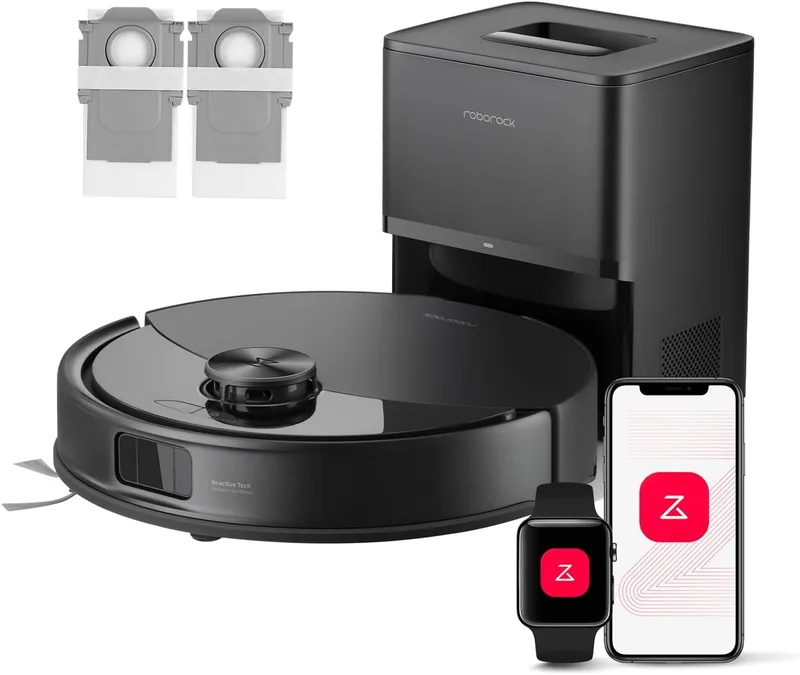 roborock ▫️ Q10 S5+ Aspirador e esfregador robótico 2 em 1, 10 000 Pa, Preto