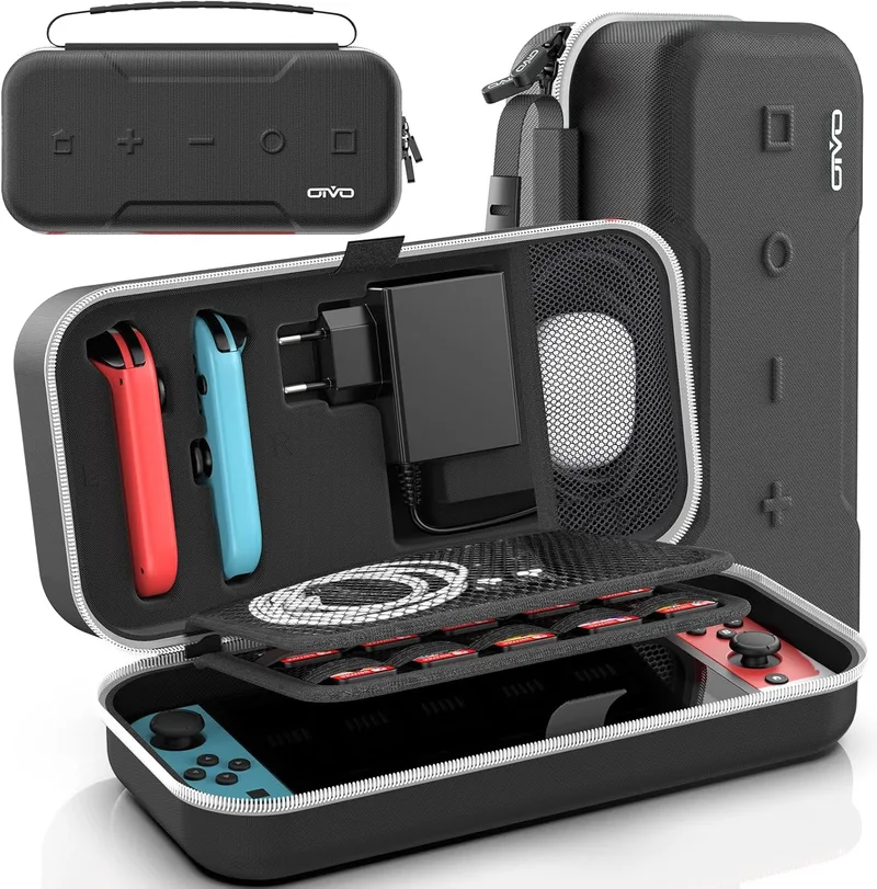OIVO ▫️ Mala para Nintendo Switch/OLED, Mala de transporte para consola e acessórios Nintendo Switch, Mala de viagem Switch com 20 ranhuras para cartões de jogo, não para NS 2 - Branco