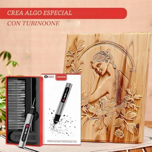 TUBINOONE ▫️ Caneta de gravação, o gravador portátil sem fios definitivo para artistas e entusiastas do bricolage, grava em mais de 50 superfícies, adequado para principiantes, recarregável, 30 pontas gratuitas 3