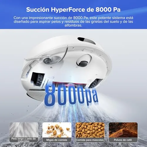roborock ▫️ Q7L5+ Aspirador e esfregador robótico com sucção extrema de 8000 Pa, branco 5