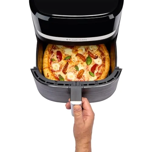 Russell Hobbs ▫️ Fritadeira de Ar Quente, Air Fryer, Fritadeira sem Óleo 8,3 L, XXL [tamanho compacto, baixo nível de ruído, pizzas de 26 cm] Satisfry (peças laváveis na máquina de lavar louça, ecrã tátil, grelhador) 27632-56 6