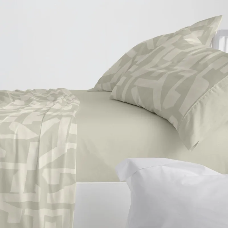 Burrito Blanco ▫️ Jogo de lençóis | Cama 150 a 160cm (+Tamanhos disponíveis) | Desenho 141 | Cor musgo (150-160x190/200cm.)