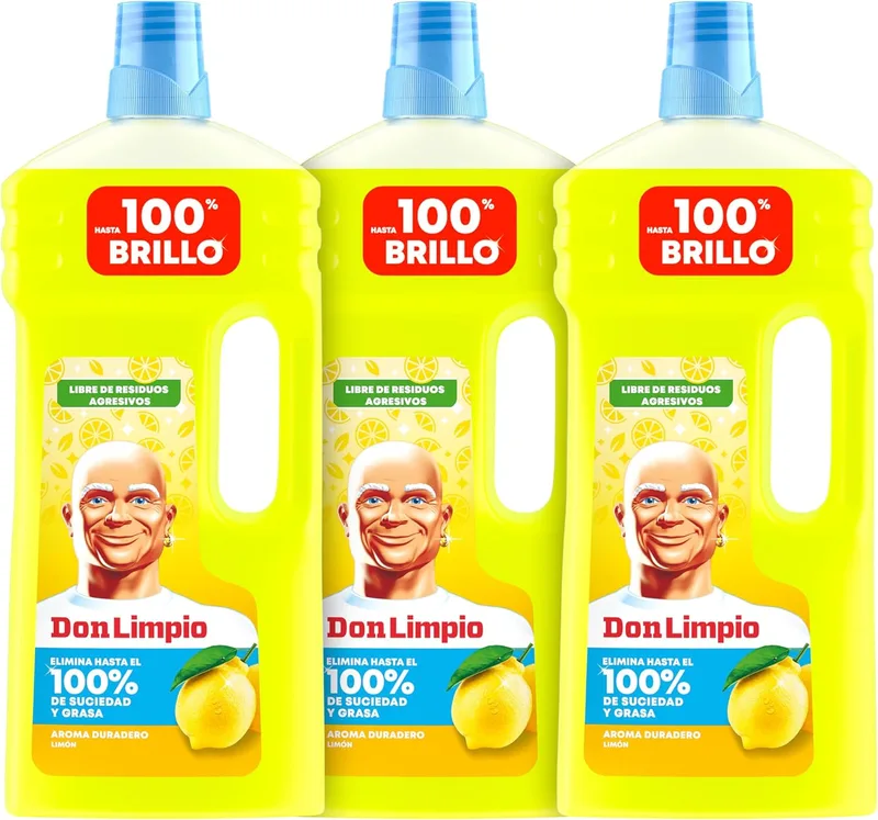 DON LIMPIO ▫️ Detergente líquido para casa de banho 1,5 I. Remove as marcas de sabão e o dobro do calcário que a fórmula anterior (3 embalagens)
