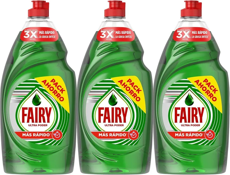 FAIRY ▫️ Ultra Power Original Dishwashing Liquid 3x900ML Fórmula eficaz para a lavagem da loiça deixa a loiça brilhante, com um impressionante poder anti-gordura