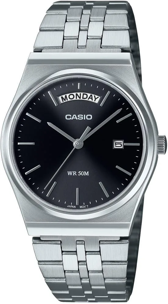 Casio ▫️ Relógio analógico-digital para homem com bracelete em aço inoxidável MTP-B146D-1AVDF