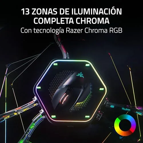 Razer ▫️ Basilisk V3 Pro 35K Phantom Green Edition - Rato de jogos RGB ergonómico, sem fios e totalmente personalizável (roda de 4 direções, sensor de 35K dpi, 13 botões) Phantom Green 6