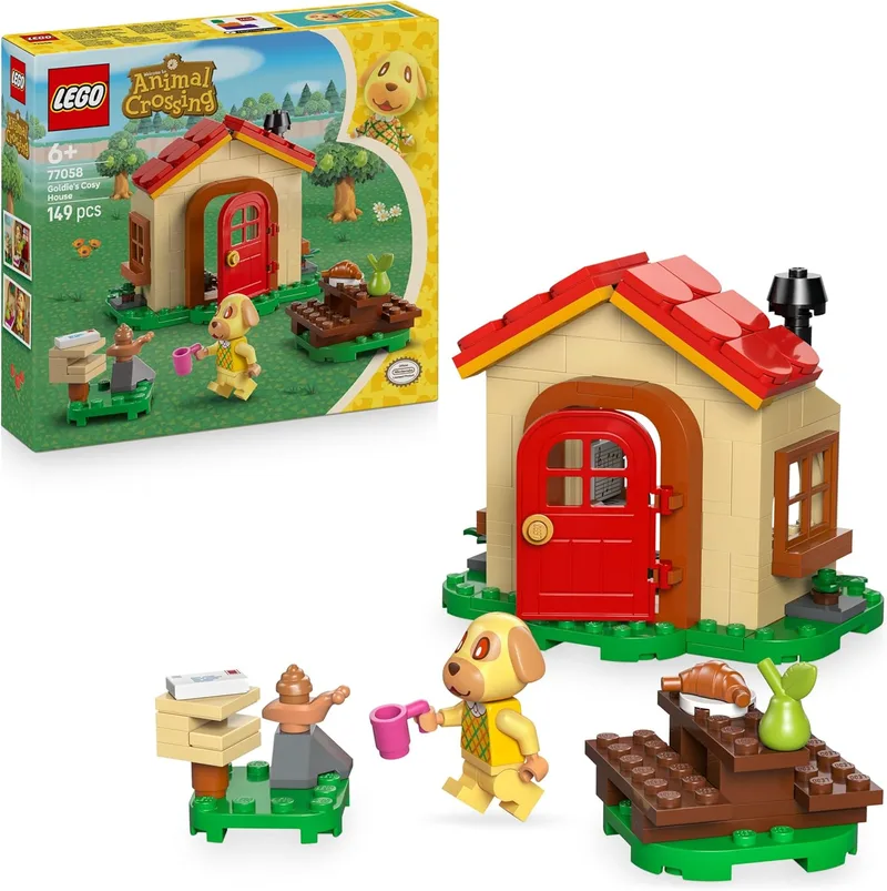 LEGO ▫️ Animal Crossing Tere's Cozy Home - Minifigura de Cachorro, Piano de Brinquedo, Mesa de Piquenique e Comida - Prenda de Jogador para Raparigas e Rapazes com Mais de 6 Anos Fãs de Videojogos 77058