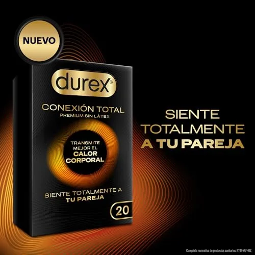 Durex ▫️ Conexión Total – Preservativo Ultra Fino Plus sem látex, com tecnologia Body Feel que transmite melhor o calor corporal, 20 preservativos 3