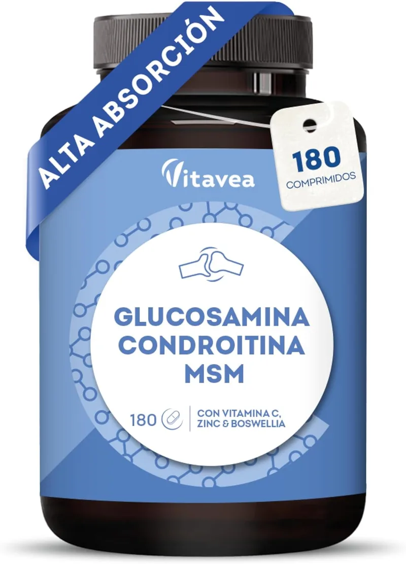 VITAVEA BIEN-ETRE ▫️ Glucosamina, Condroitina e MSM - Complexo Articular com Vitamina C e Zinco - Fórmula Avançada para os Ossos e a Cartilagem - 180 comprimidos, 90 dias - Vitavea