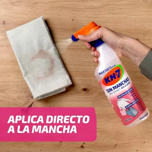 KH-7 ▫️ Sem Manchas Sem Odores OXY Effect | Removedor de manchas para roupa | Oxigénio ativo | Elimina manchas de suor, vinho, vegetais, fruta | Neutraliza maus odores | Pulverizador de 715 mL 3
