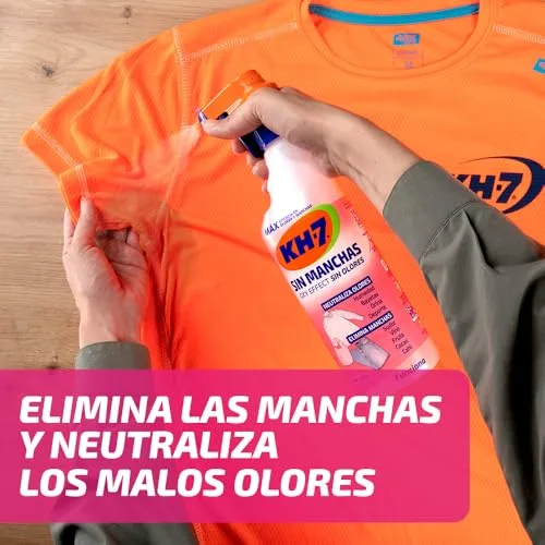KH-7 ▫️ Sem Manchas Sem Odores OXY Effect | Removedor de manchas para roupa | Oxigénio ativo | Elimina manchas de suor, vinho, vegetais, fruta | Neutraliza maus odores | Pulverizador de 715 mL 5