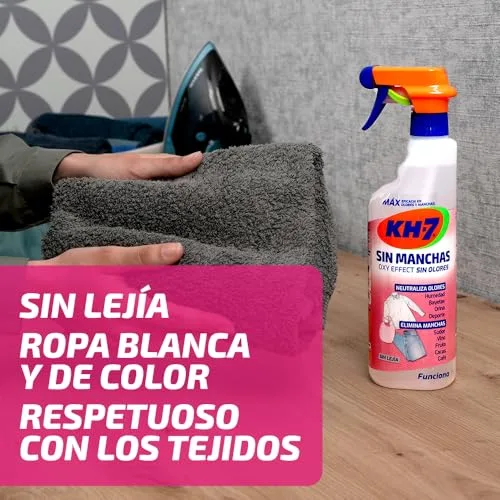 KH-7 ▫️ Sem Manchas Sem Odores OXY Effect | Removedor de manchas para roupa | Oxigénio ativo | Elimina manchas de suor, vinho, vegetais, fruta | Neutraliza maus odores | Pulverizador de 715 mL 6