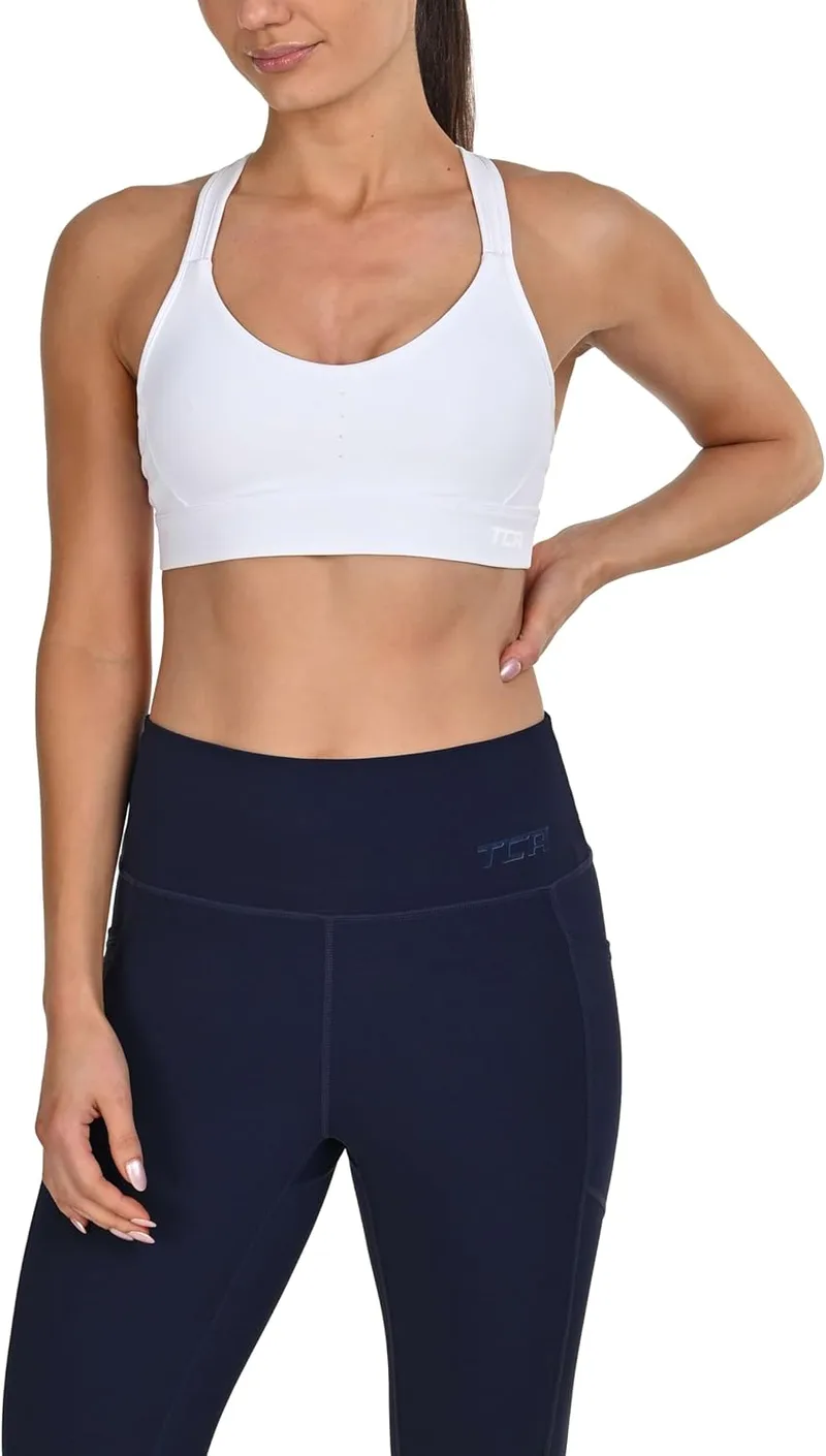 TCA ▫️ Sutiã desportivo para mulher - Top desportivo para mulher para impacto médio-alto - Sutiãs desportivos sem aros nem costuras - Tops desportivos com alças ajustáveis - Sutiã desportivo para desporto, ginásio e corrida