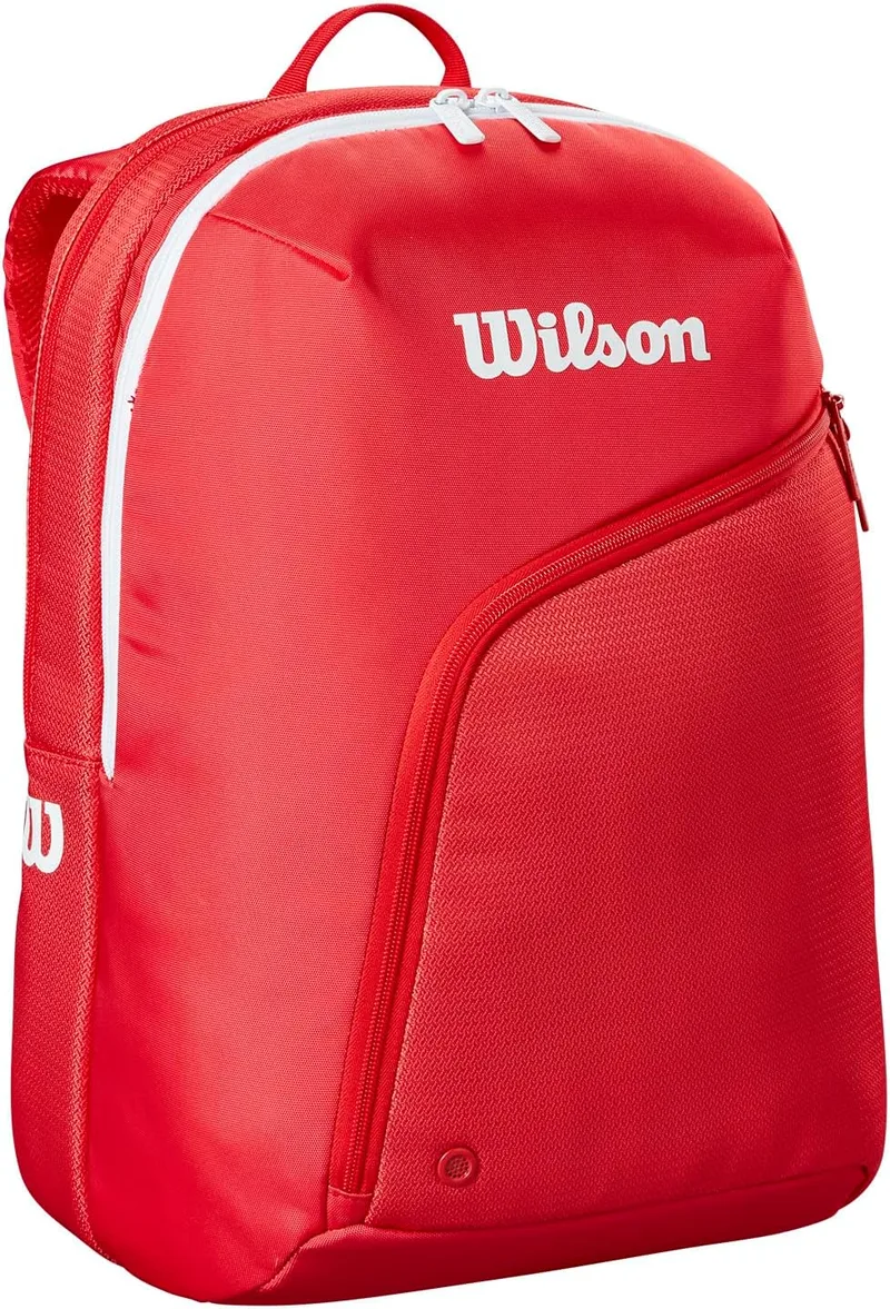 Wilson ▫️ Mochila Tour para Padel, com proteção Termofoil para proteger objetos de valor, fabricada em poliéster resistente, excelente para transporte versátil, cor: vermelho
