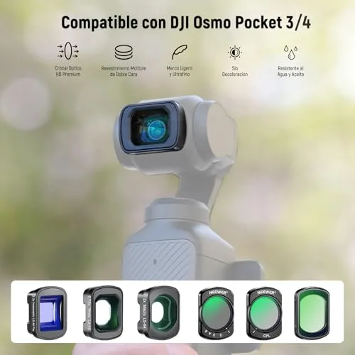 NEEWER ▫️ Kit de filtros e lentes compatível com o DJI Pocket 4/3 / Xtra Muse 2
