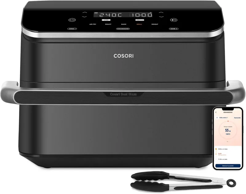 Cosori ▫️ Fritadeira de ar quente 10 L Dual Blaze Twinfry, com cesto duplo e divisória