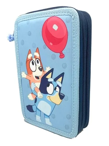 Kids Licensing ▫️ Estojo colorido com 2 fechos de correr Bluey 4