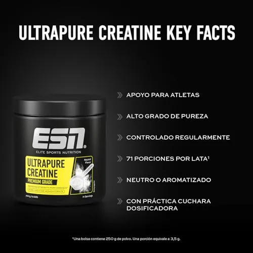 ESN ▫️ Creatina Mono-hidratada Ultrapura, 250 g, 71 porções, creatina em pó 3