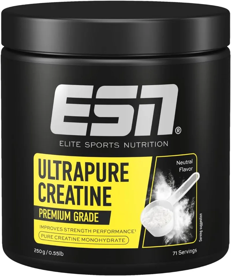 ESN ▫️ Creatina Mono-hidratada Ultrapura, 250 g, 71 porções, creatina em pó