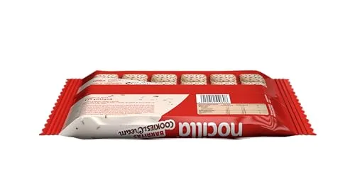 Nocilla ▫️ Barras, Cookies&Cream, com creme de leite, avelãs e pedacinhos de bolacha de cacau, sem óleo de palma - Embalagem de 6 unidades - 129 g 3