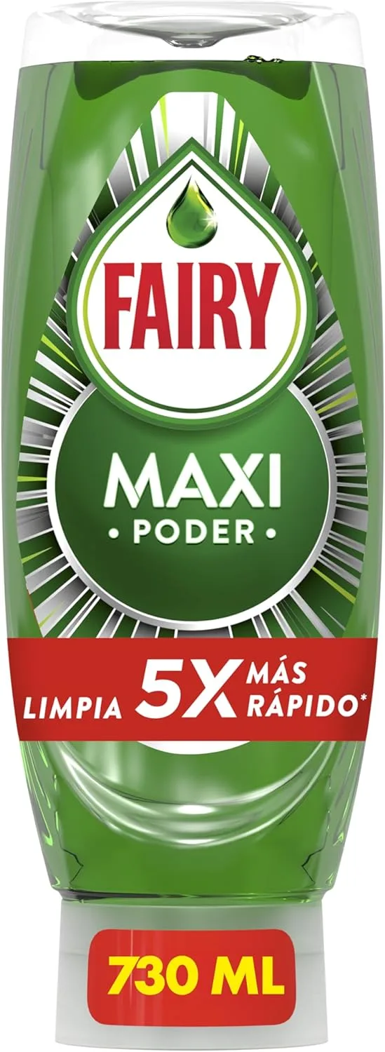 FAIRY ▫️ Maxi Power Líquido para Lavar Loiça 730ml, Limpeza Fácil e Sem Esforço Até para os Tachos e Panelas Mais Gordos