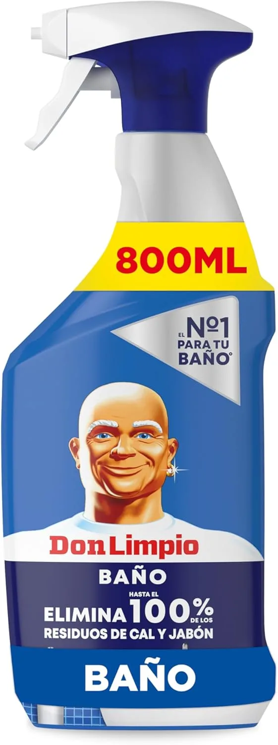 DON LIMPIO ▫️ Detergente para a casa de banho em spray 800 ml. Elimina as marcas de sabão e o dobro do calcário que a fórmula anterior