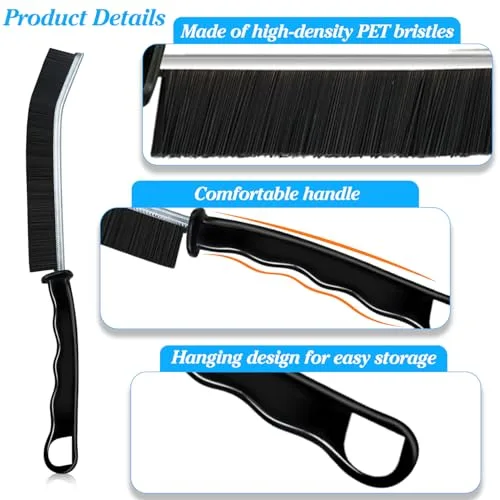 Qcdou ▫️ Escova para limpeza de fendas, conjunto de 11 peças – escova de limpeza doméstica, escova multifuncional para limpar juntas, para janelas, casas de banho, pias de cozinha e juntas de azulejos (C) 3