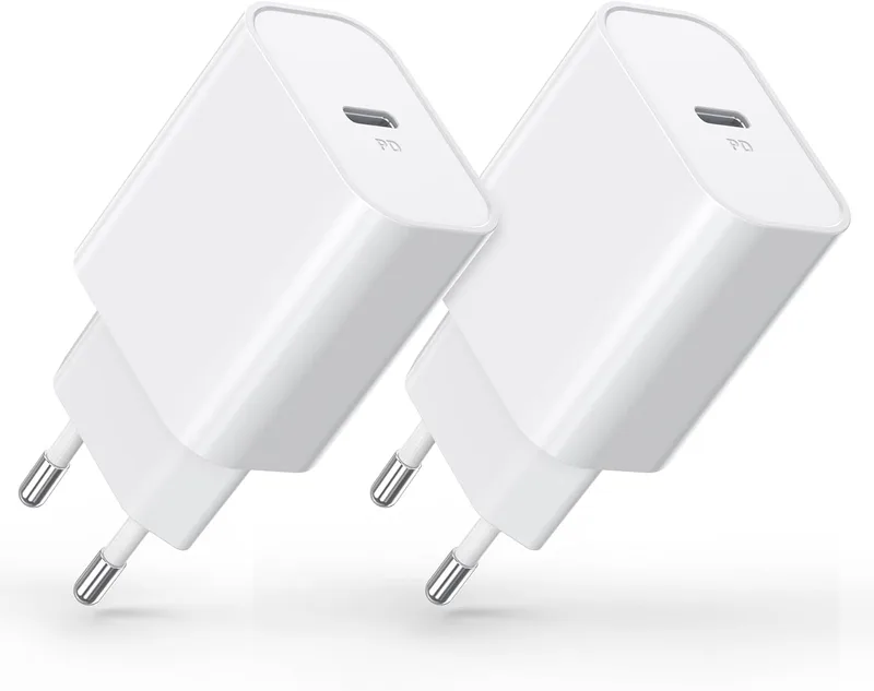 BHHB ▫️ Carregador USB C de 30 W, ficha tipo C, carregador rápido PD3.0, adaptador de corrente do carregador USB-C para i-Phone, iPad, Samsung, fontes de alimentação para telemóveis (2 unidades)