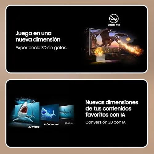 Samsung ▫️ Monitor de jogos Odyssey G9 G90XF 4K de 27 polegadas com 165 Hz e 3D Experience 2