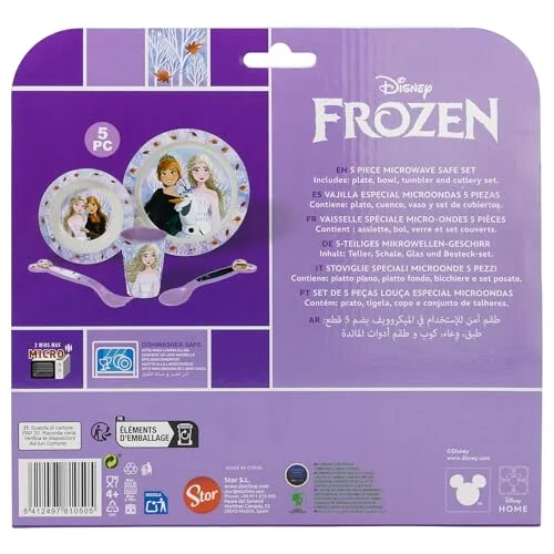 Stor ▫️ CONJUNTO DE 5 PEÇAS (PRATO, TIGELA, COPO E TALHERES) NA EMBALAGEM «FROZEN AUTUM LEAVES» 4