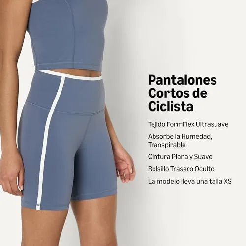 Amazon Essentials ▫️ Calções Desportivos FormFlex para ioga e ciclismo, suaves, de cintura alta, para mulher 4