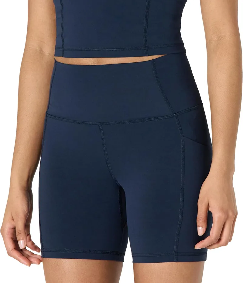 Amazon Essentials ▫️ Calções de ciclismo de cintura alta FormFlex Soft para mulher