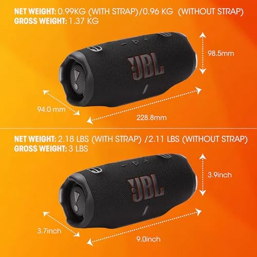 JBL ▫️ Charge 6, Altifalante Bluetooth Portátil Sem Fios, Preto 3