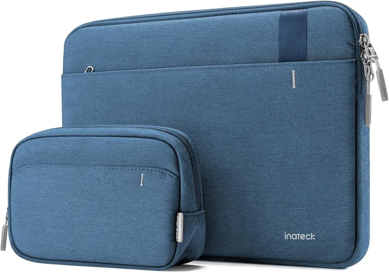 Inateck ▫️ Capa para Portátil de 13 polegadas com proteção a 360°, azul denim | Compatível com MacBook Air M5-M1 2026-2018, Pro M2/M1 2022-2016, MacBook Neo 2026, Surface Pro 11-3