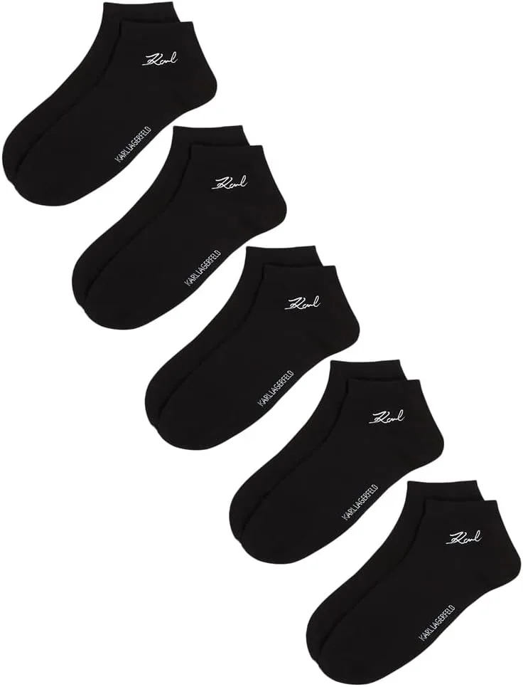 Karl Lagerfeld International B.V ▫️ Meias Signature Sneaker Sock 5 Pack Meias para mulher
