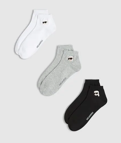 KARL LAGERFELD ▫️ Homem Ikon Sneaker Sock (Conjunto de 3) 2
