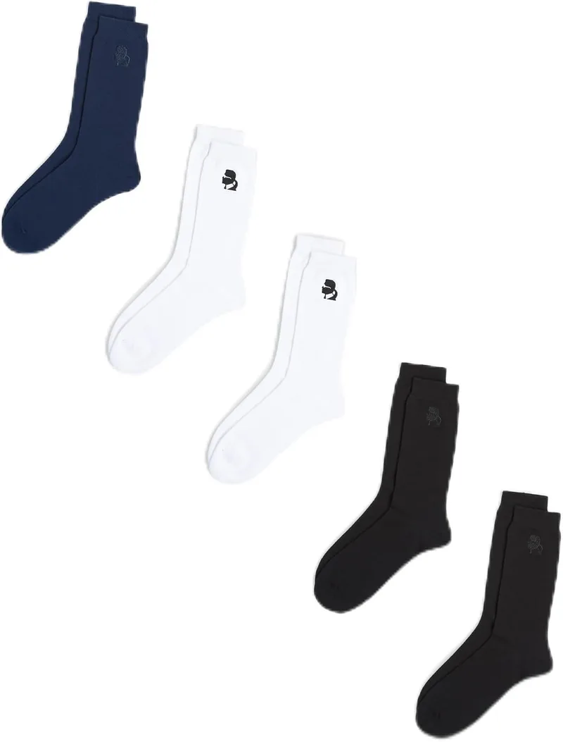 Karl Lagerfeld International B.V ▫️ K/Kameo Logo Sock 5 Pack Socks, Multicolor, 39-42 Homens