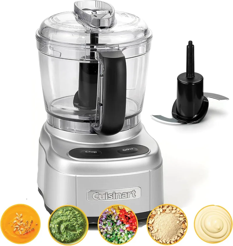 CUISINART ▫️ Mini Prep Pro: mini picador e processador multifuncional. Pica, tritura, mistura e mistura. Lâmina reversível em aço inoxidável. Recipiente de 900 ml sem BPA.motor compacto.lavável na máquina de lavar loiça.lavável na máquina de lavar loiça.