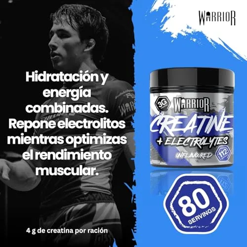 Warrior ▫️ Creatina + Eletrólitos em Pó 360 g – Sem Sabor (Neutro) 5