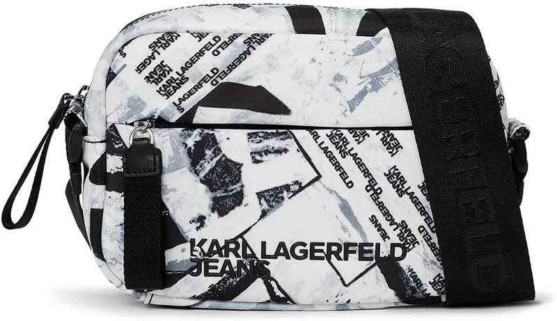 KARL LAGERFELD JEANS ▫️ Homem, Essential Nylon Bolsa de ombro em nylon com estampado, Multicolor, Tamanho único